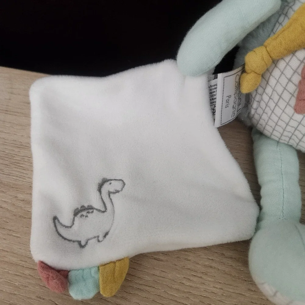 Doudou et Campagnie Paris Calinosaure‎ Dino Teal Doll Plush 10